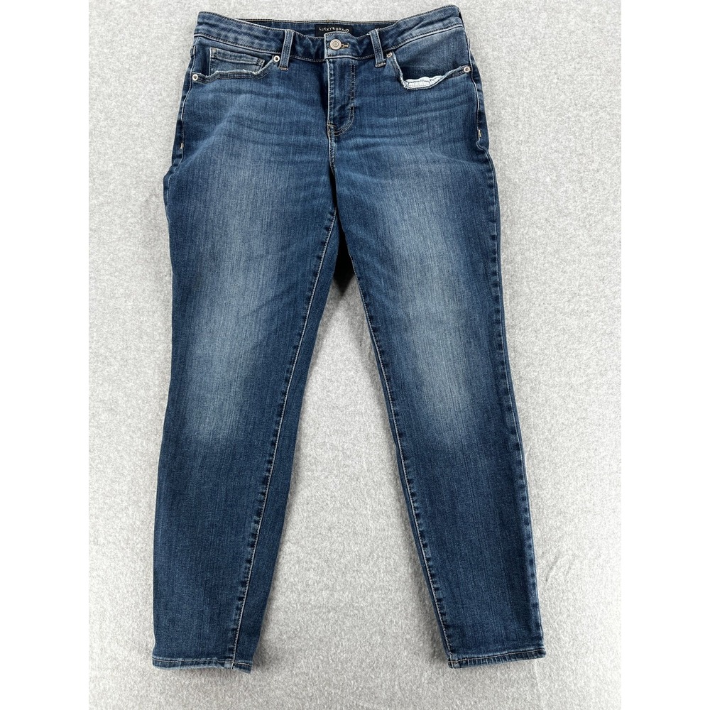 Lucky Brand Lolita Skinny Jeans Womens 31 Low Rise Dark Wash Blue Denim Stretch